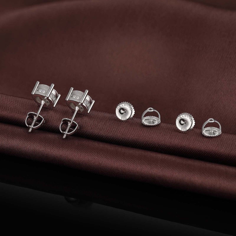 DELECOE 4 Pairs Screw Earring Backs for Threaded Post .032"/0.8mm,18K Gold Plated Sterling Silver Screw on Earring Backs Replacements for Diamond Earring Studs, Hypoallergenic Secure ScrewBacks - Image 5